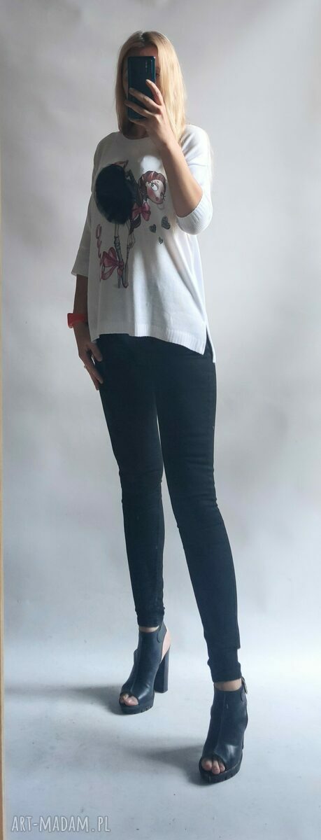 Sweter damski oversize handmade Bellafeltro
