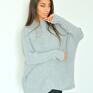 oversize swetry sweter damski szeroki z golfem