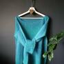 unikatowe swetry sweter luxe turquoise