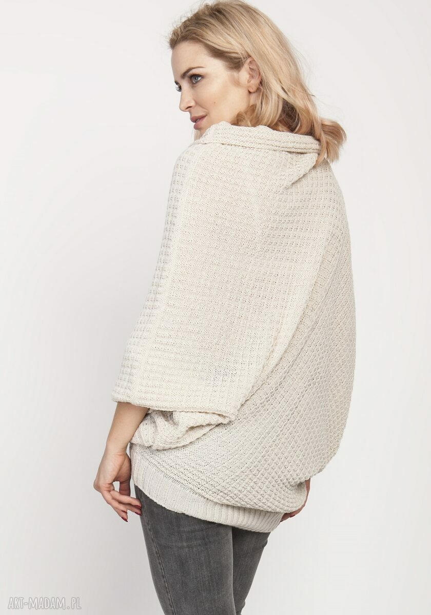 Luźny sweter, SWE205 beż MKM