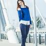 eleganckie swetry sweter damski szafirowy