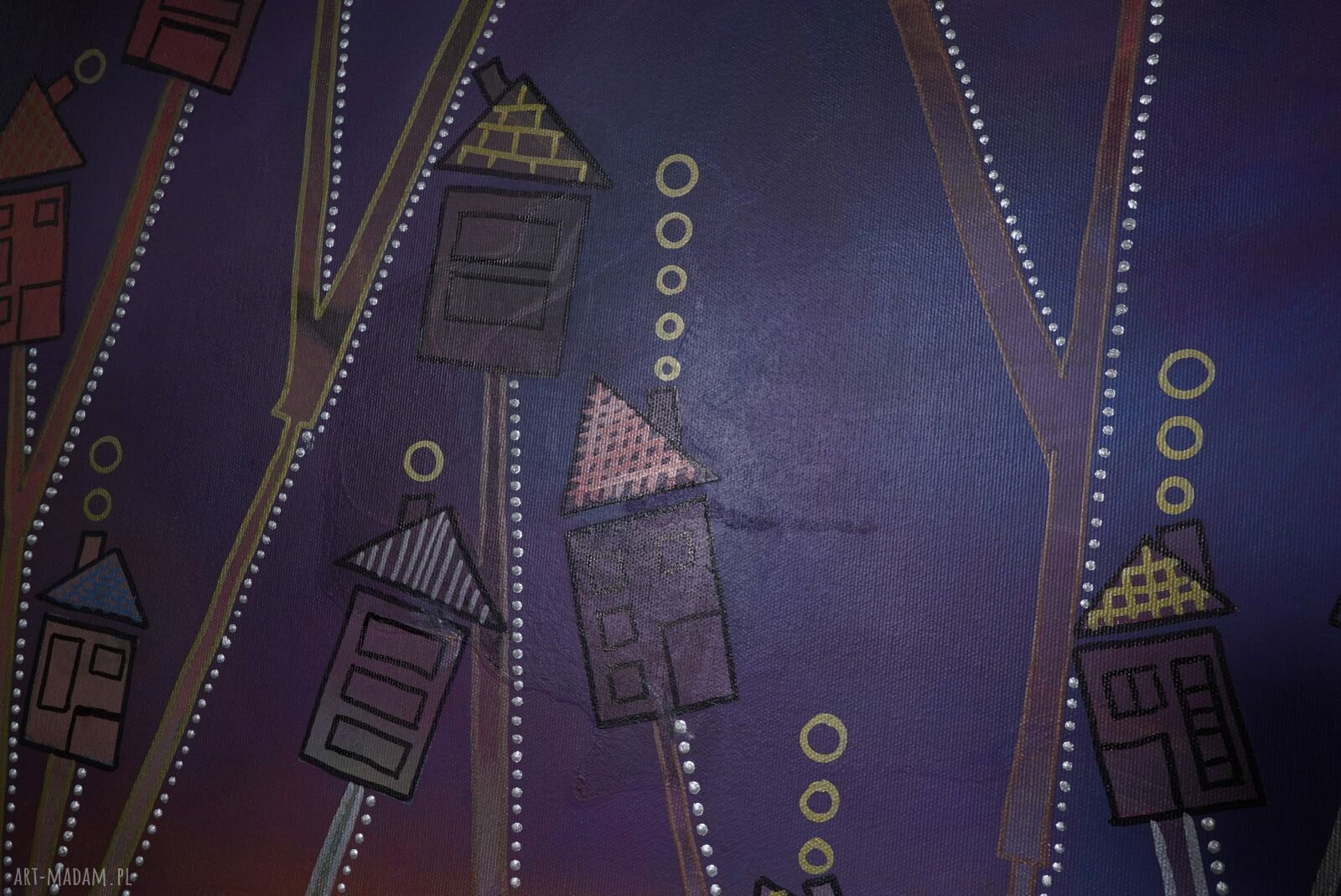 Świat nieustalony 17 - ręcznie malowany obraz abstrakcyjny na płótnie 100x150 cm