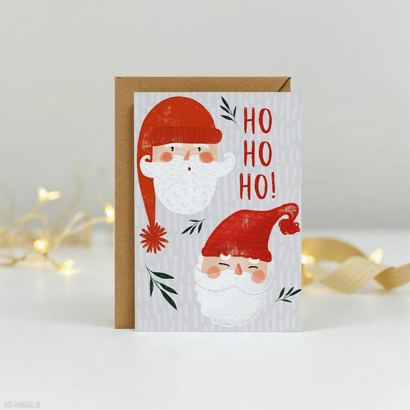 Kartka świąteczna Bożonarodzeniowa z Mikołajem „Ho Ho Ho!”