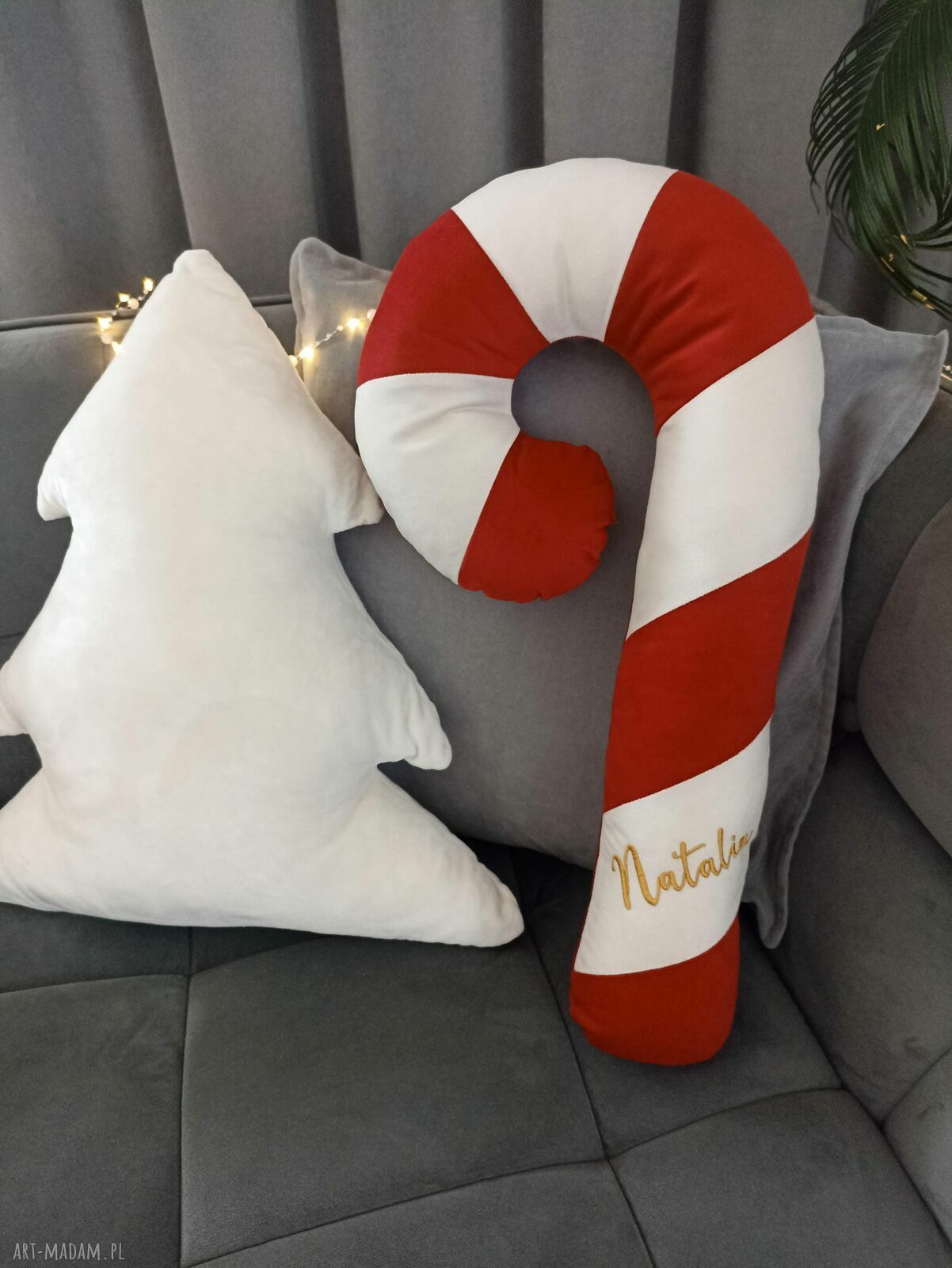 Personalizowana świąteczna poduszka lizak