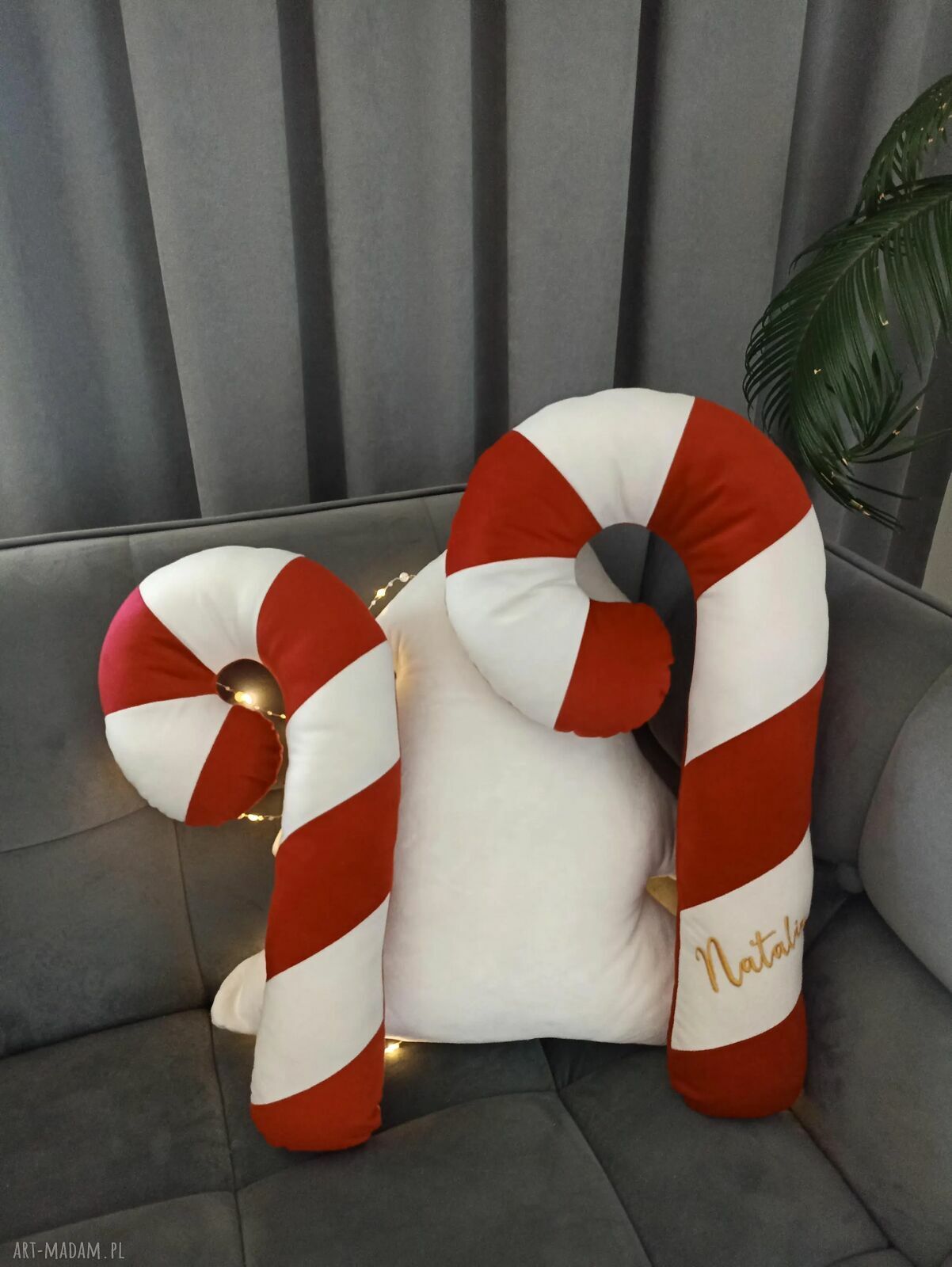 Personalizowana świąteczna poduszka lizak