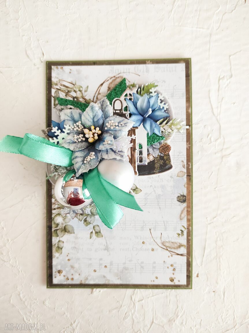 Pomysł prezent. Kartka świąteczna boże narodzenie ozdoba