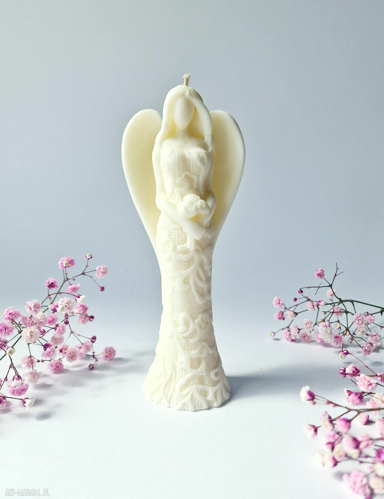 Świeca sojowa Peaceful Angel - eko handmade, bezzapachowa