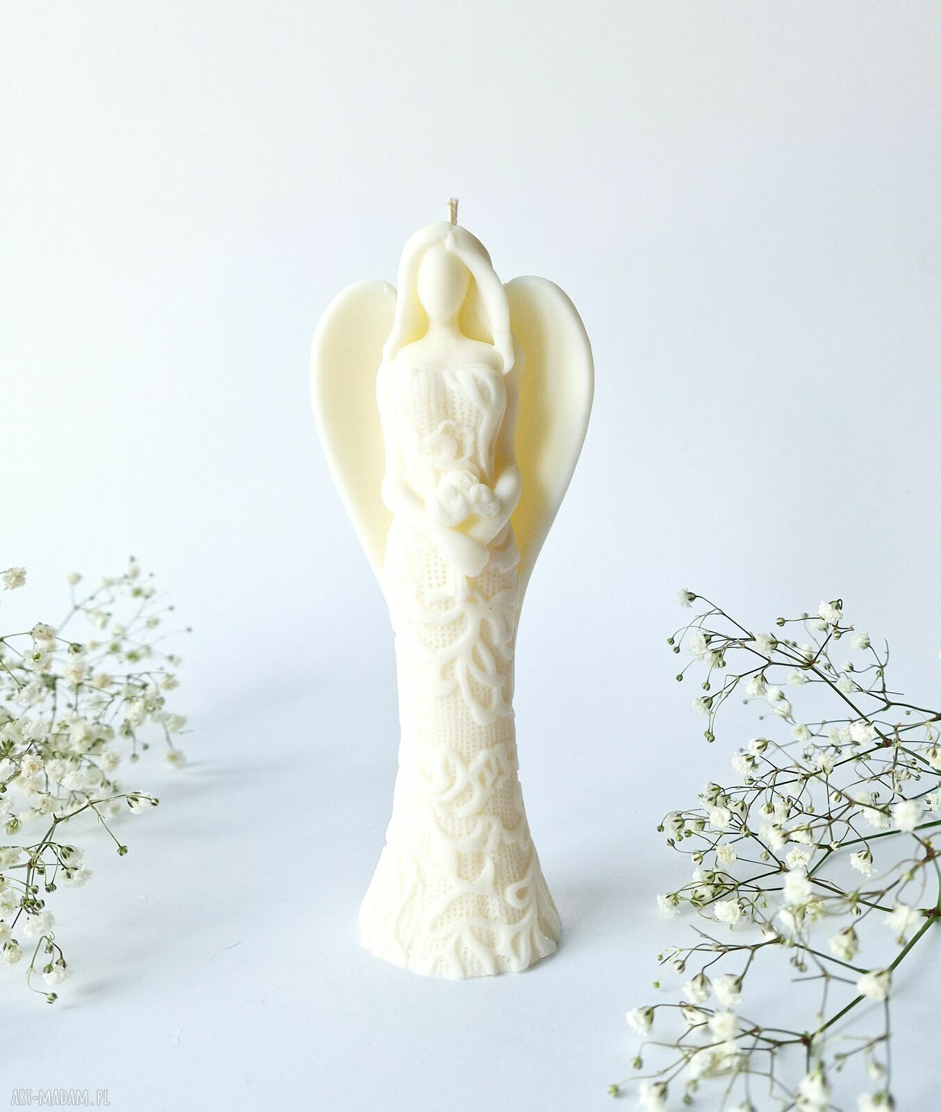 Świeca sojowa Peaceful Angel - eko handmade, bezzapachowa