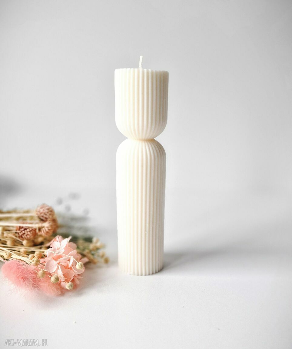 Świeca sojowa Westyna - kolumna wysoka 19 cm (eko handmade)