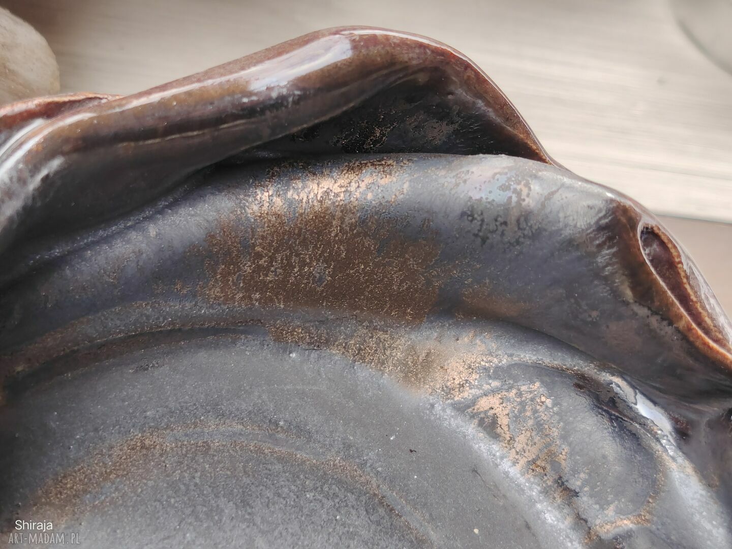 Ceramiczny świecznik c831 - handmade dekoracja na świecę