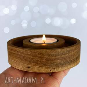 świecznik drewniany na tealight messto made by wood