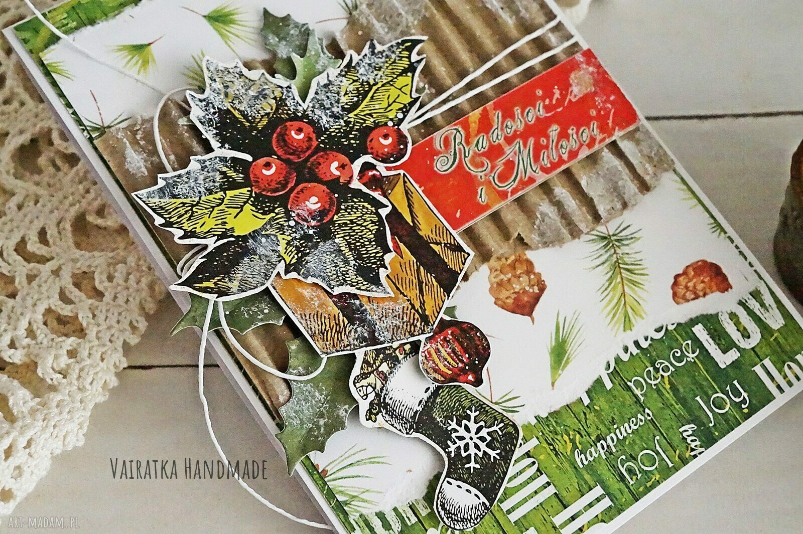 pomysł na prezent na święta: Kartka świąteczna, 513 ręcznie robione