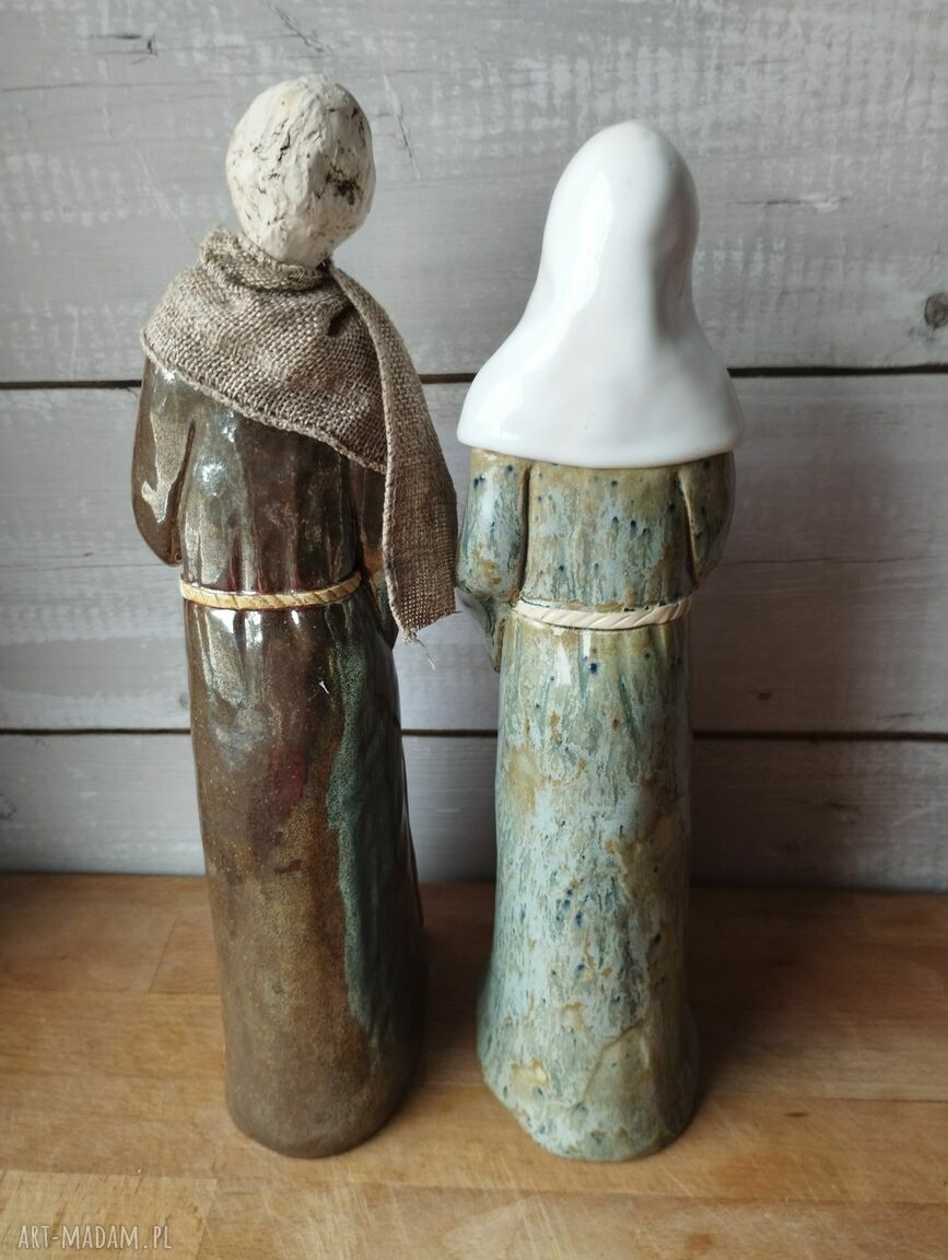 Święta Rodzina z Dzieciątkiem Jezusem do stajenki - ceramika handmade