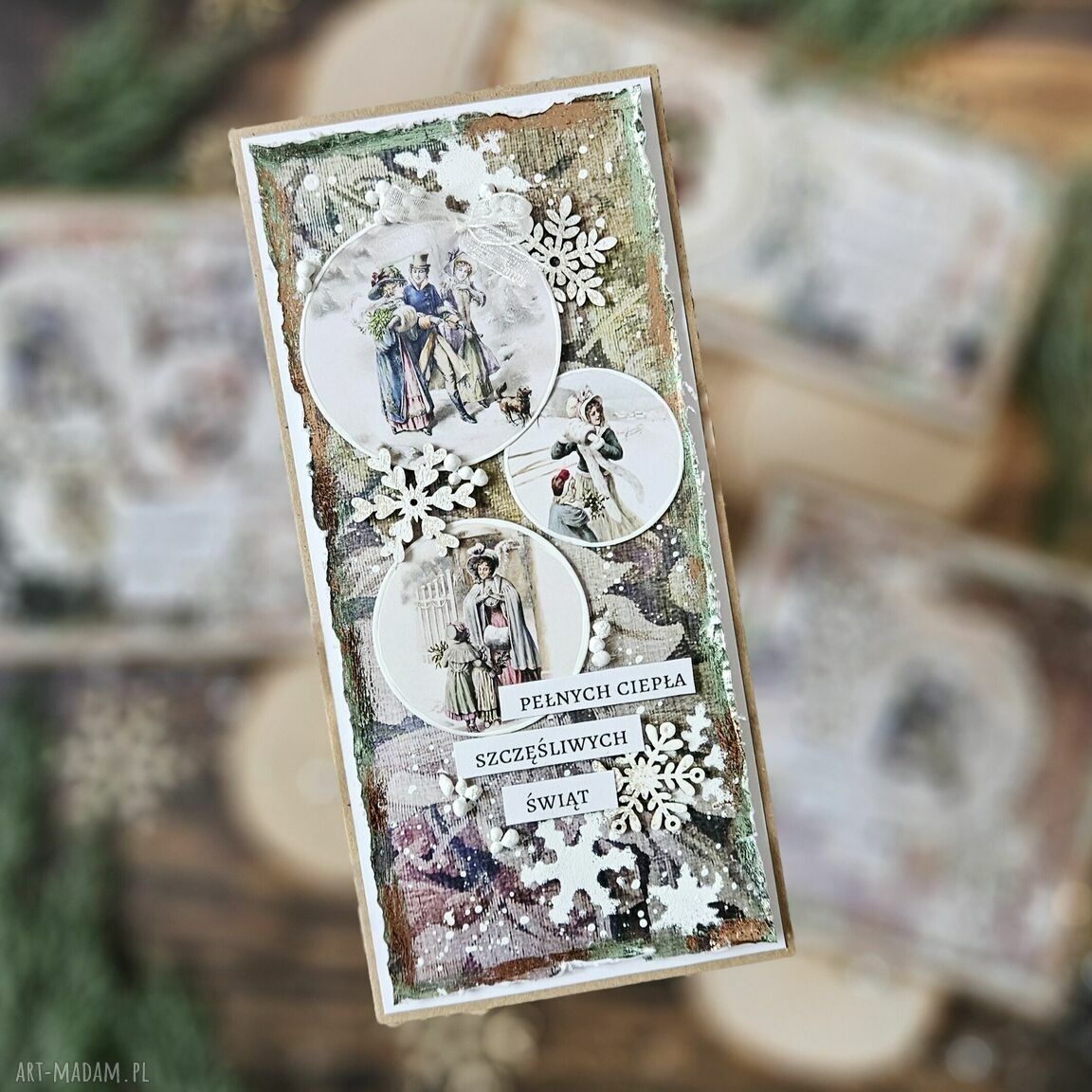 święta upominek: Zestaw kartki świąteczne Ręczne wykonanie