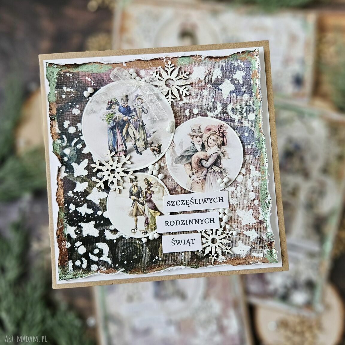 święta upominek: Zestaw kartki świąteczne Ręczne wykonanie