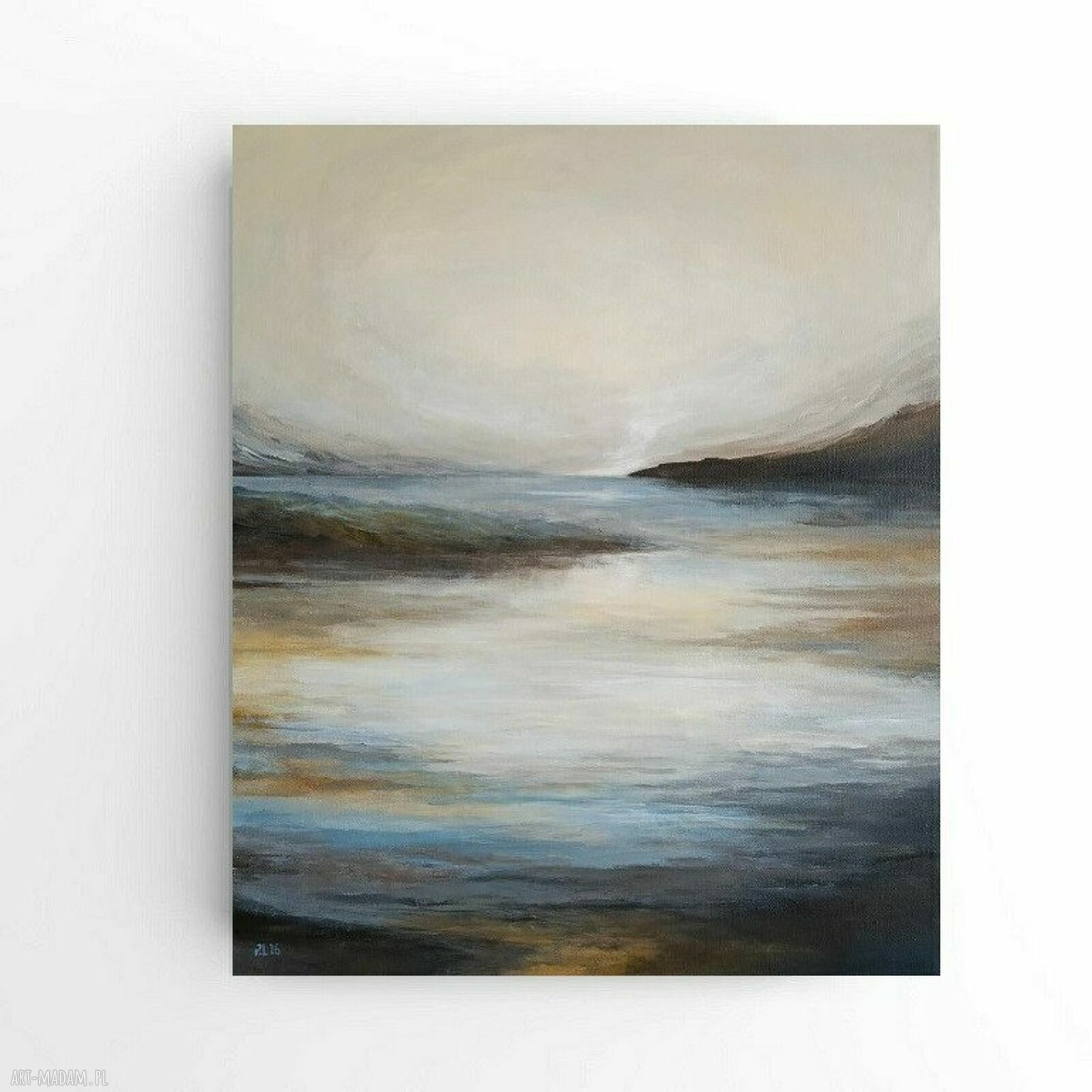 Świetlistość - ręcznie malowany obraz akrylowy na płótnie 60 x 50 cm