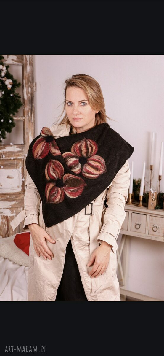 Rudachusta handmade z wełny merynosów - filcowane kwiaty na Dzień Mamy