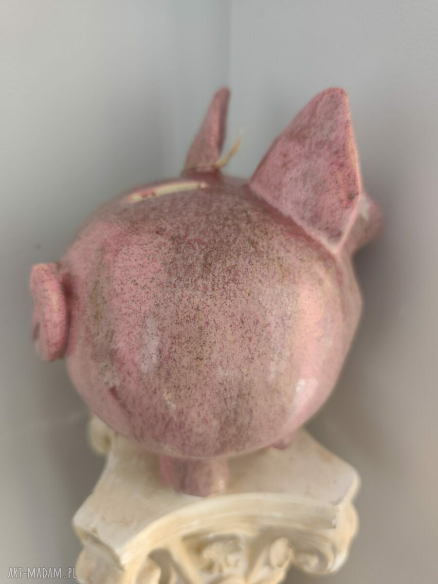 Świnka ceramiczna skarbonka na 100 - wakacyjny prezent dla niej
