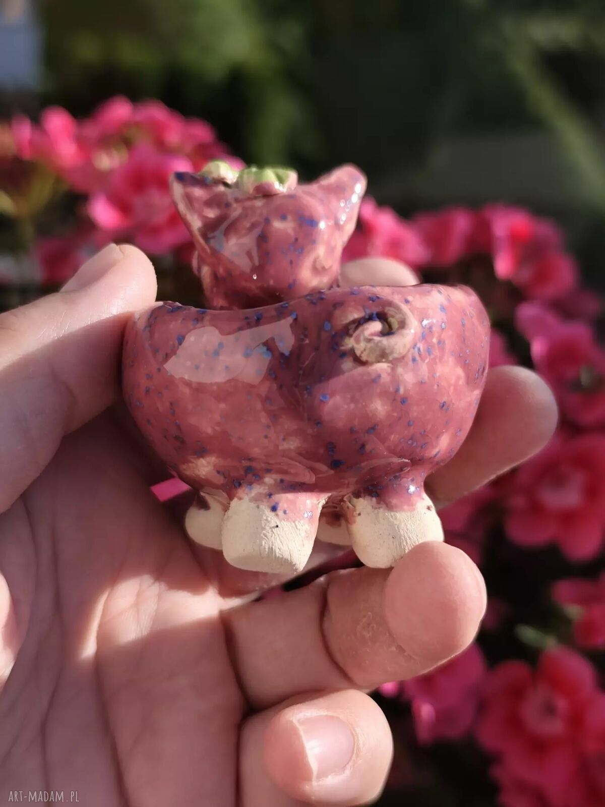 Ceramiczna świnka na biżuterię - urocza miseczka handmade