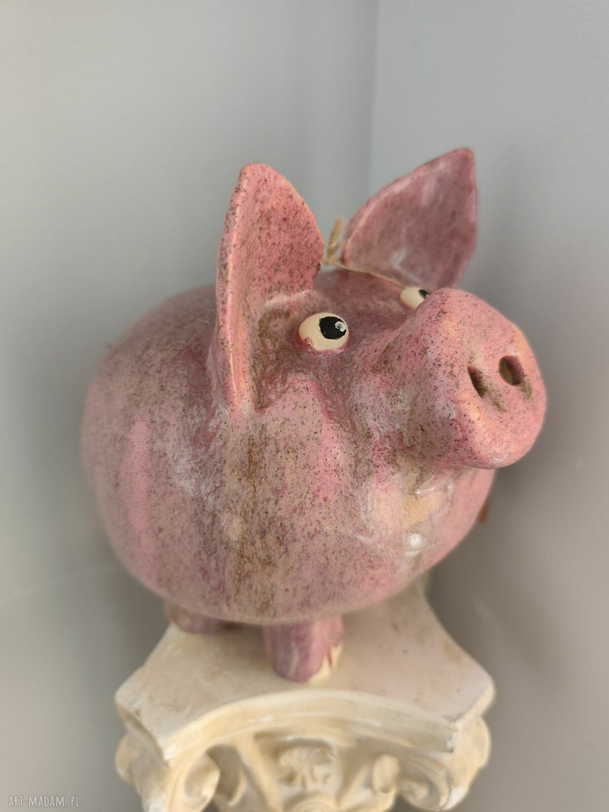 Świnka ceramiczna skarbonka na 100 - wakacyjny prezent dla niej