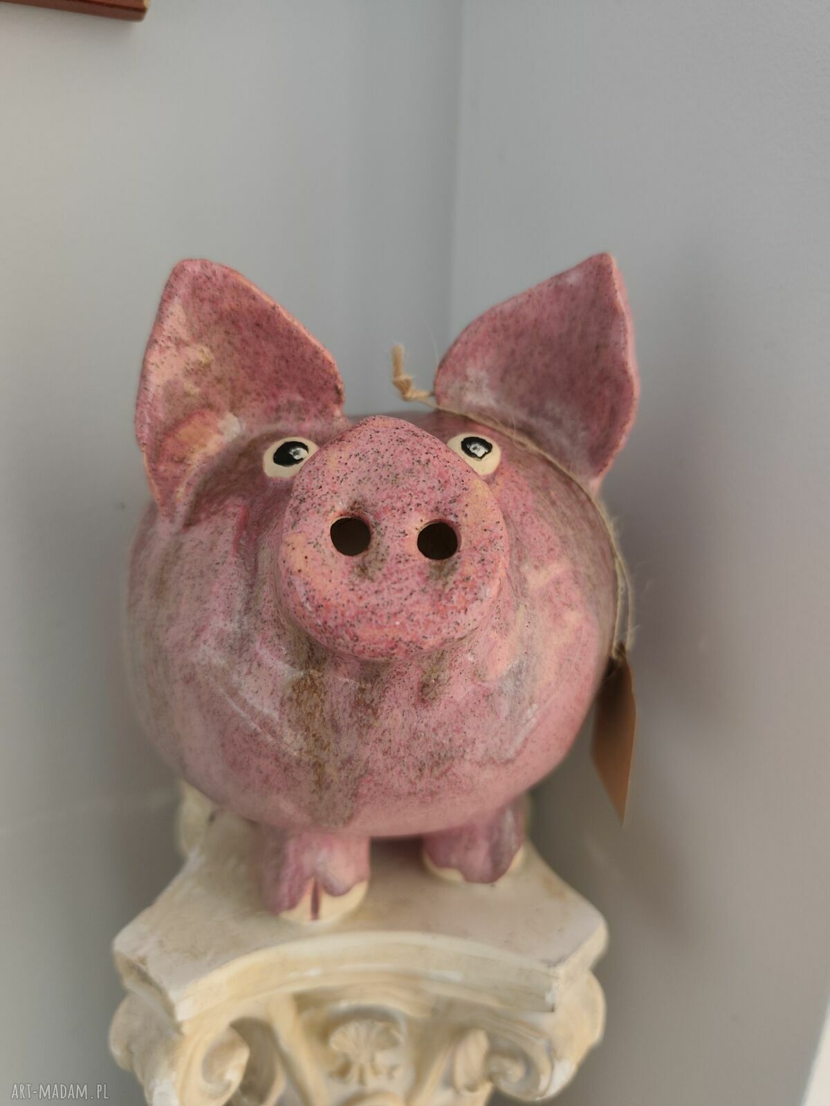 Świnka ceramiczna skarbonka na 100 - wakacyjny prezent dla niej