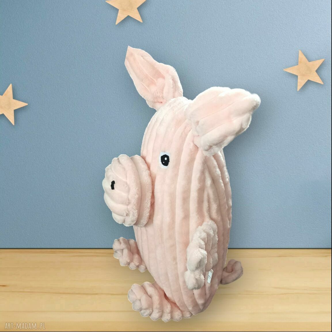 Różowa świnka-przytulanka - poduszka i maskotka handmade dla dziecka