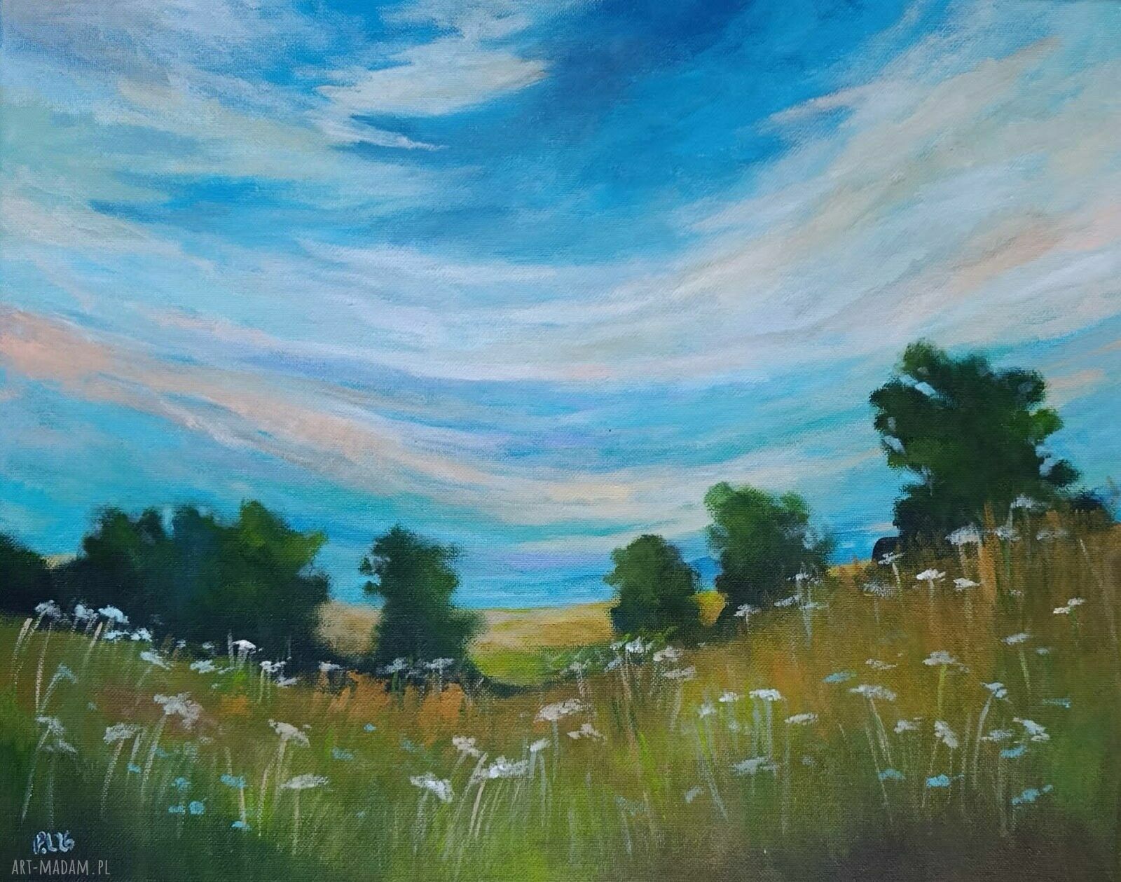 Swobodna lekkość - obraz akrylowy 40 x 50 cm (płótno, łąka)