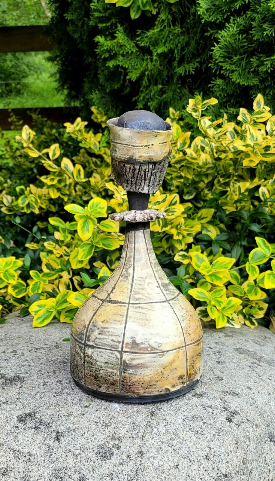 Szach mat - rzeźba ceramiczna raku 27 cm