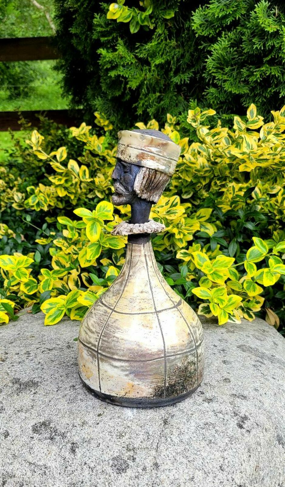 Szach mat - rzeźba ceramiczna raku 27 cm