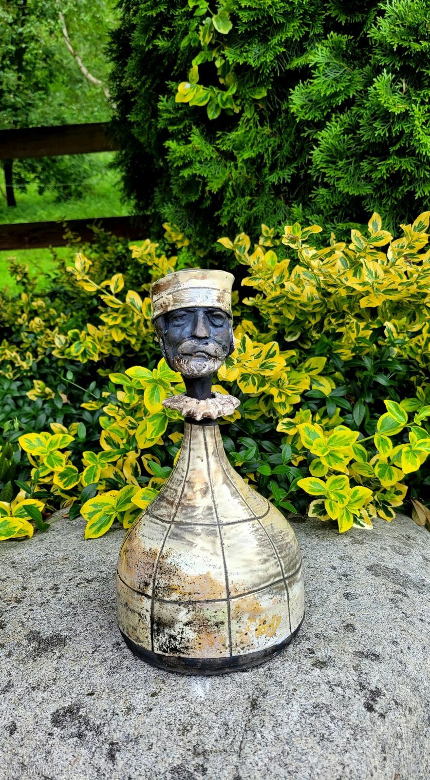 Szach mat - rzeźba ceramiczna raku 27 cm