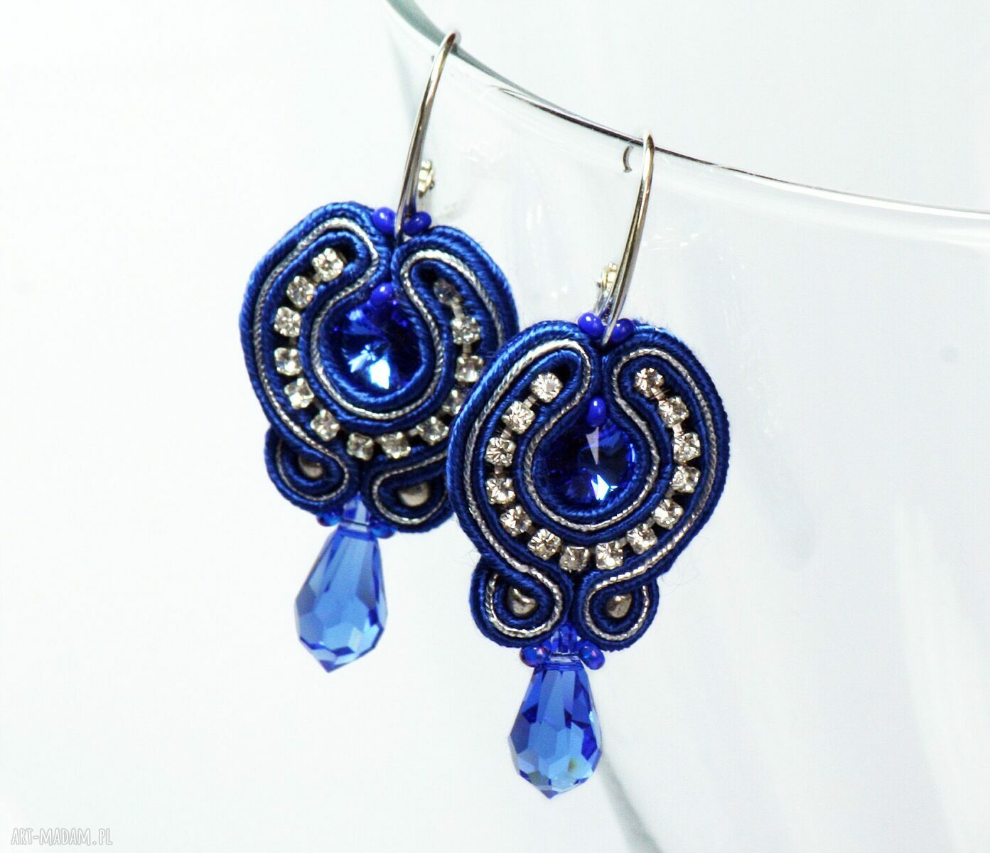 Szafirki Soutache Kolczyki