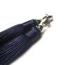 srebro kolczyki niebieskie maxi boho /navy/ -