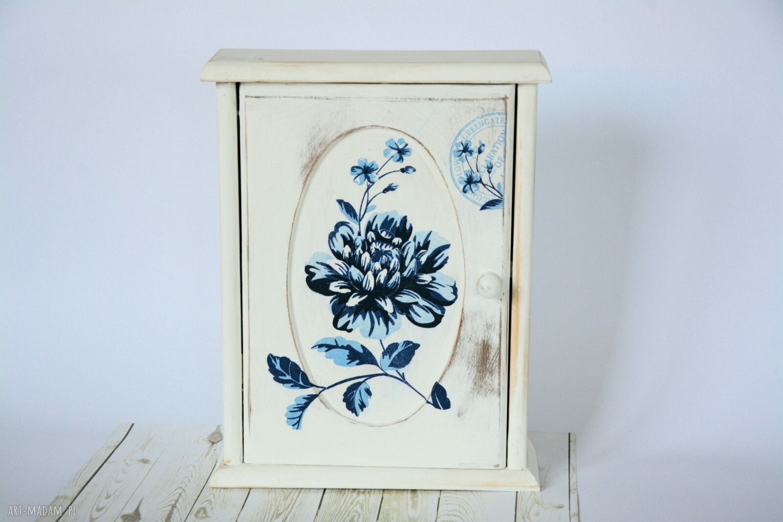 szafka na klucze angielski szyk ręczne wykonanie pudełka