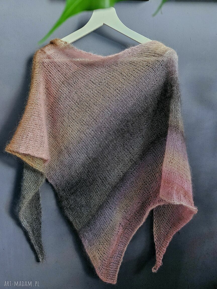 Szal Chusta „Mgła” moher i jedwab | The Wool Art