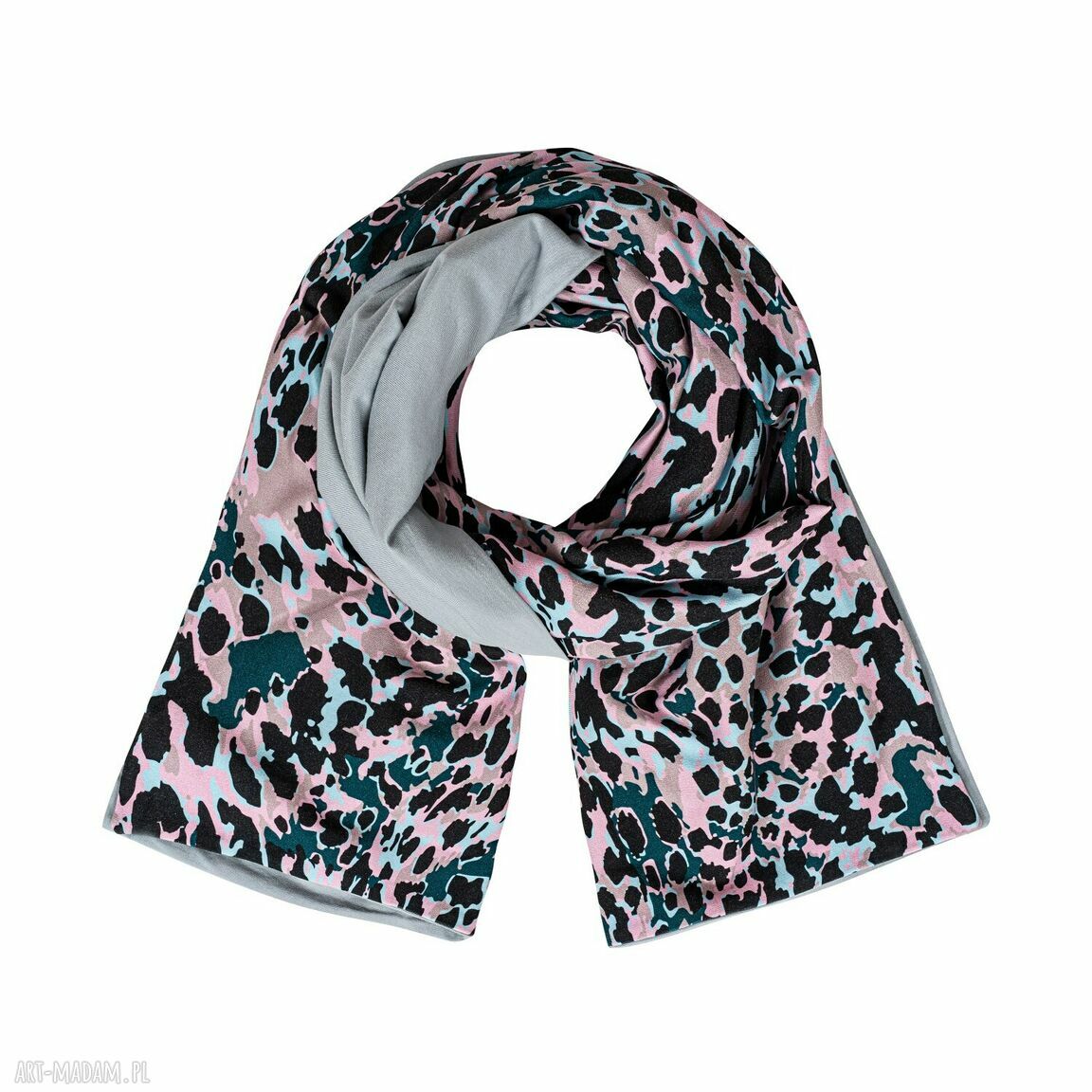damski baweŁniany dwustronny rÓŻowa pantera szalik