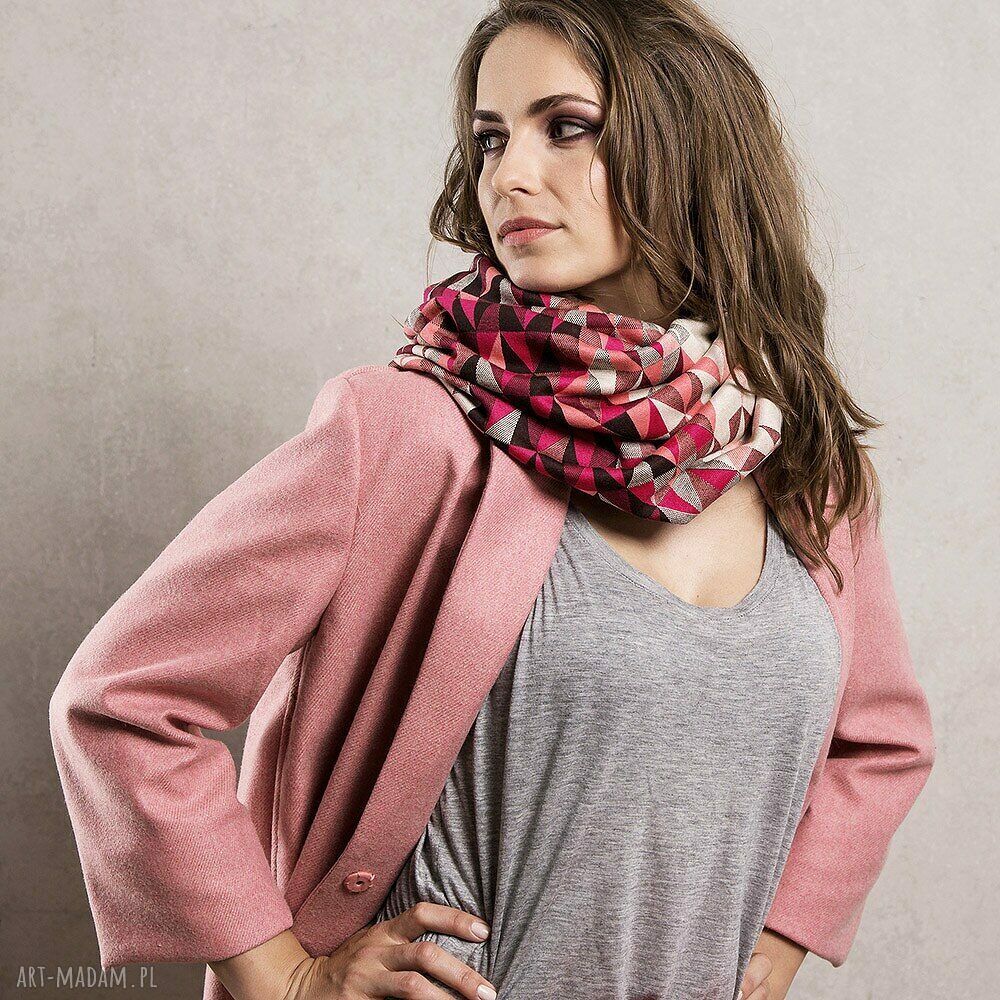 Szal Etola Otulacz Pareo Kamizelka PINK TRIANGLE