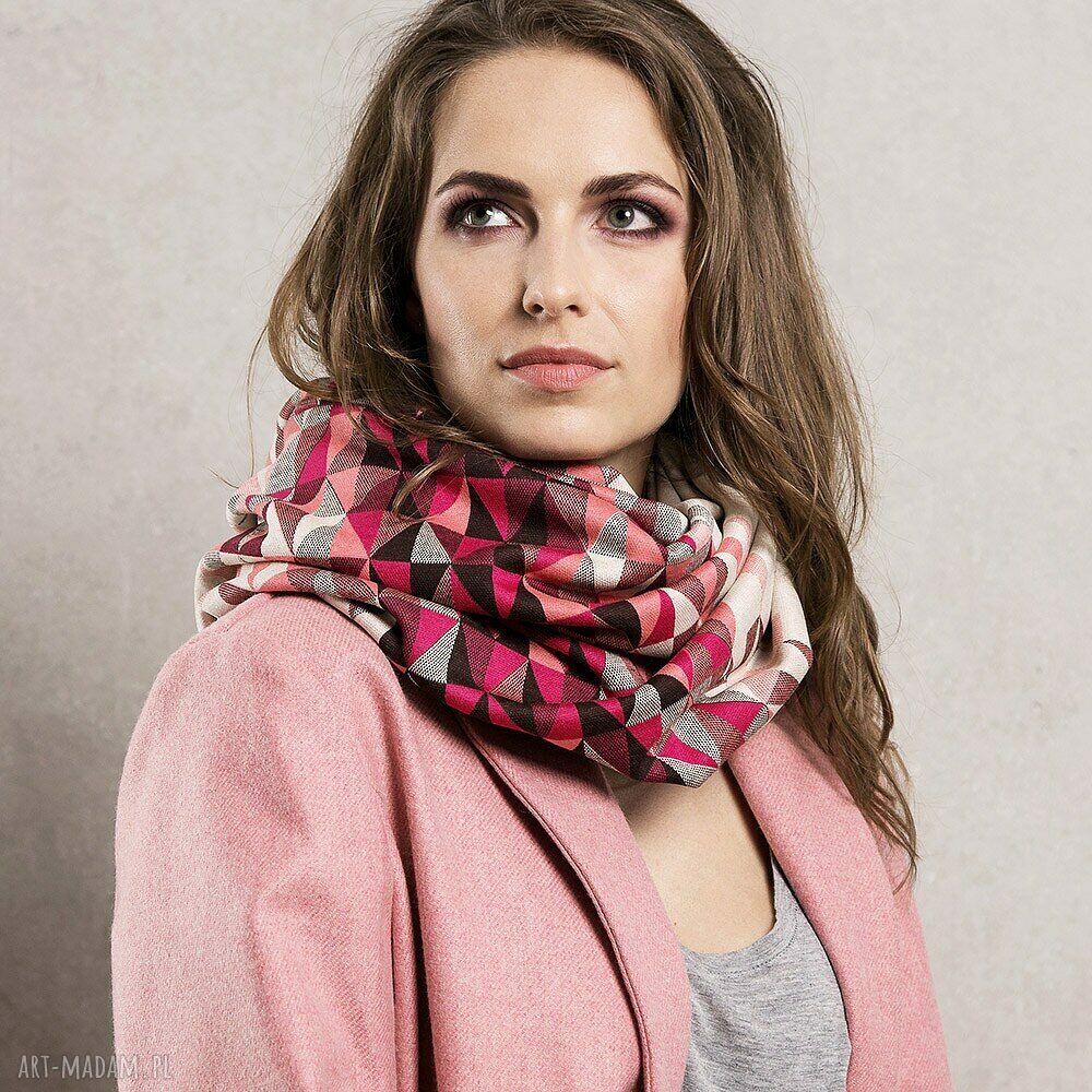 Szal Etola Otulacz Pareo Kamizelka PINK TRIANGLE