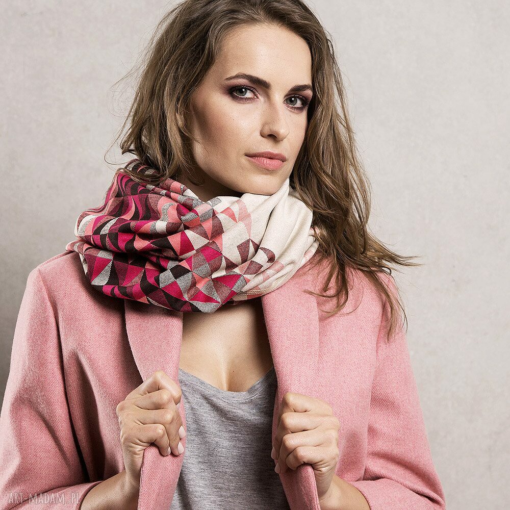 Szal Etola Otulacz Pareo Kamizelka PINK TRIANGLE