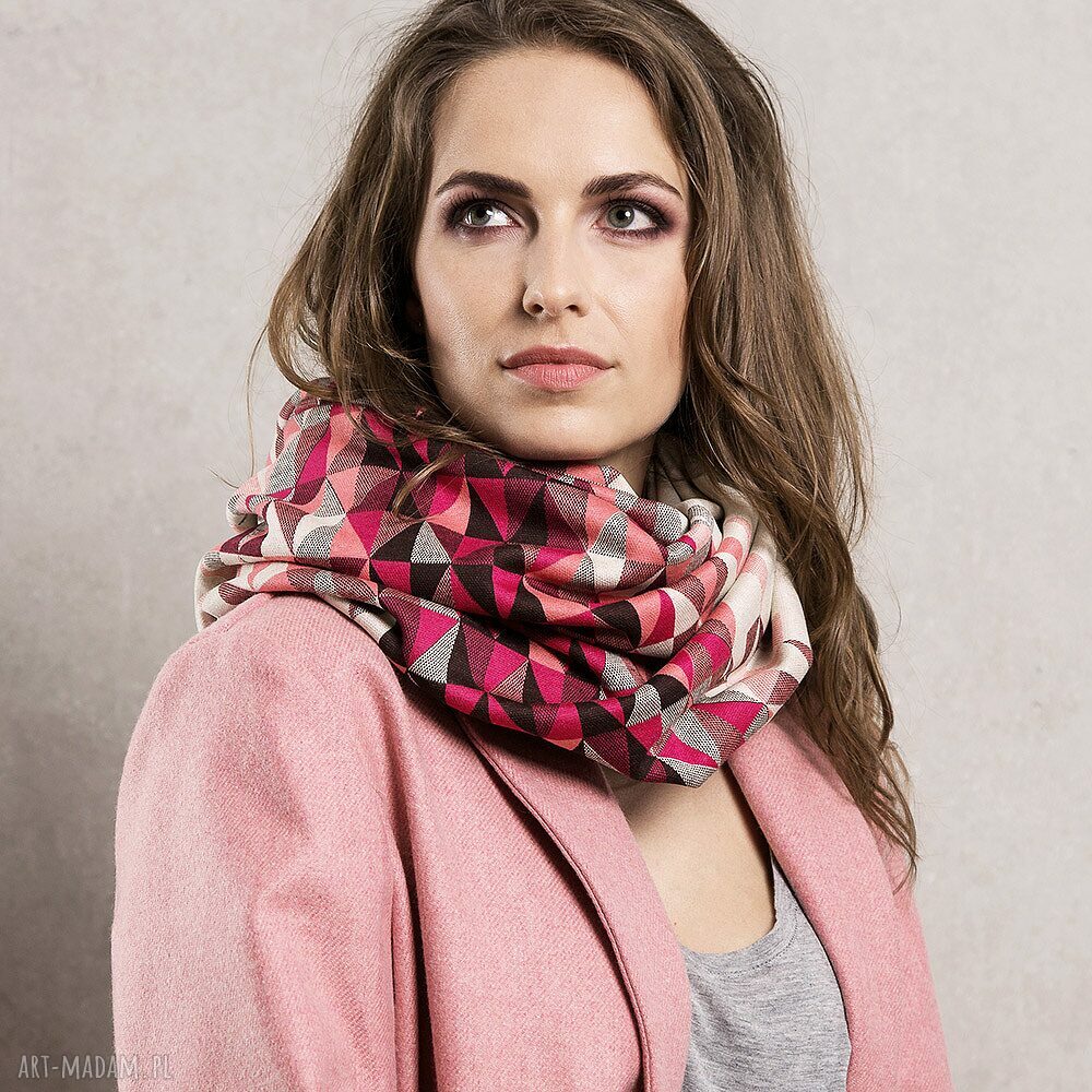 Szal Etola Otulacz Pareo Kamizelka PINK TRIANGLE