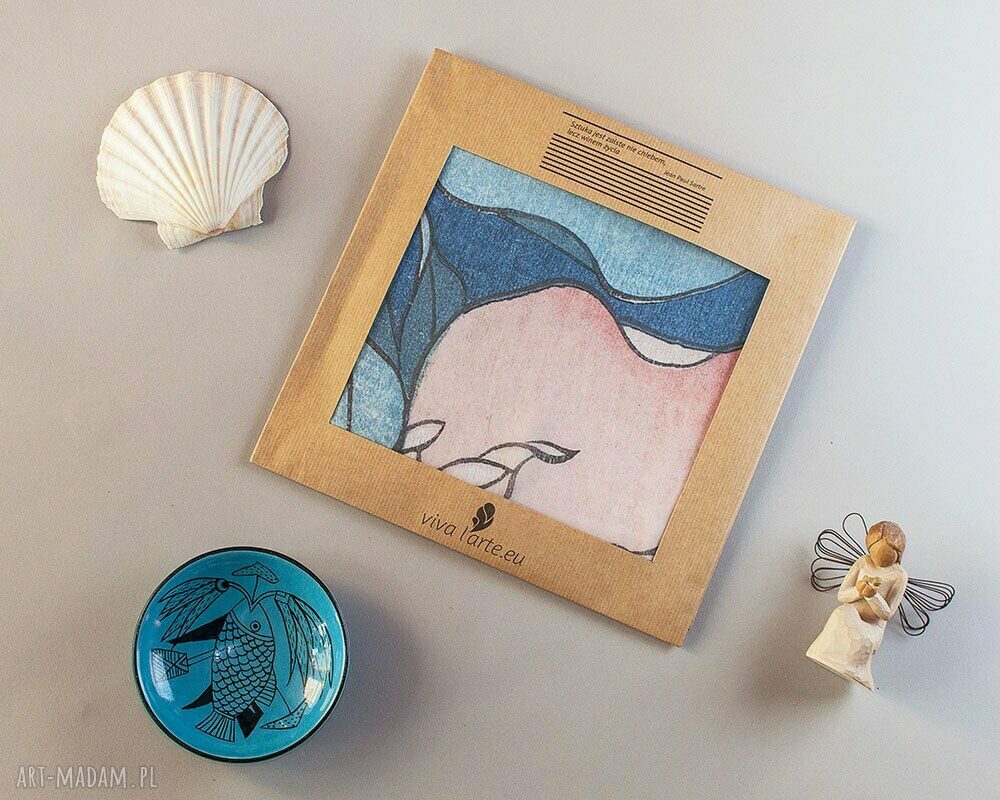 Szal - Hokusai, kwiaty
