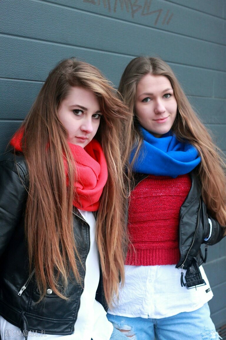 komin szal dzianinowy dresowy gruby zimowy