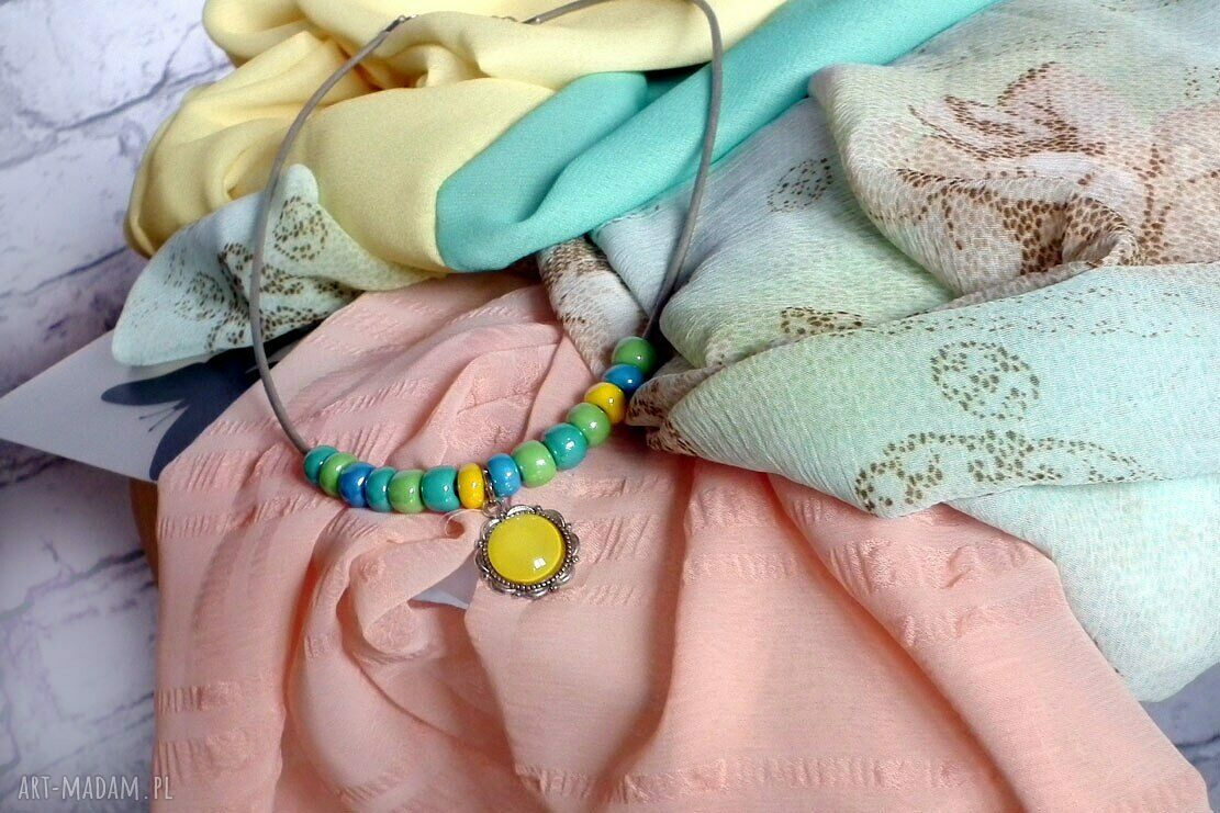 Zestaw 3 szali-kominów z pastelowego szyfonu (handmade)