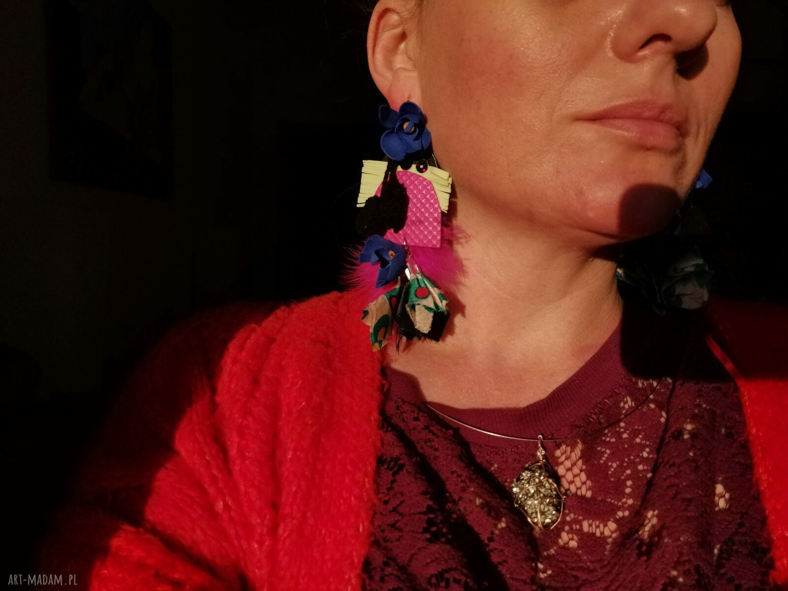 Klipsy Szalenstwo Lekkie Box X1 - boho folk frędzle