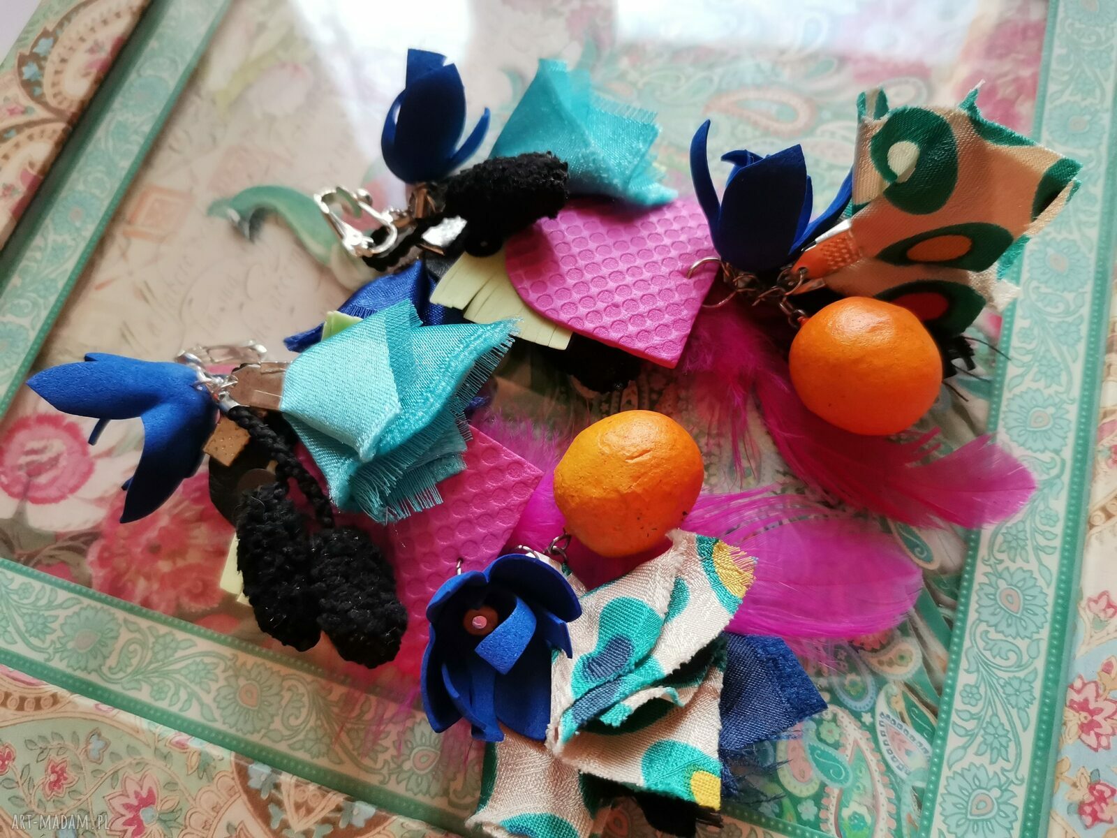 Klipsy Szalenstwo Lekkie Box X1 - boho folk frędzle
