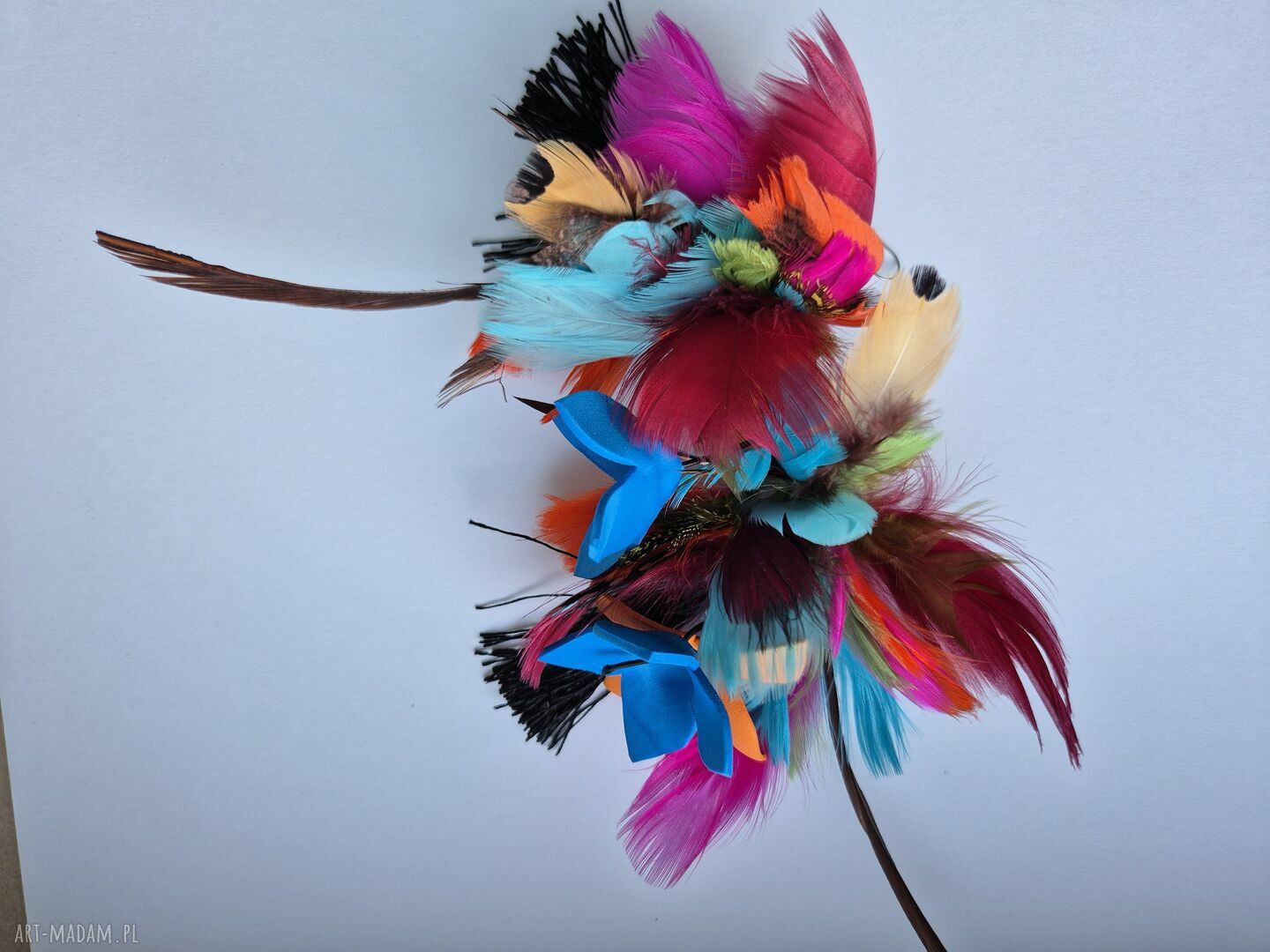 Kolczyki Szalone Pióra - lekkie, kolorowe boho