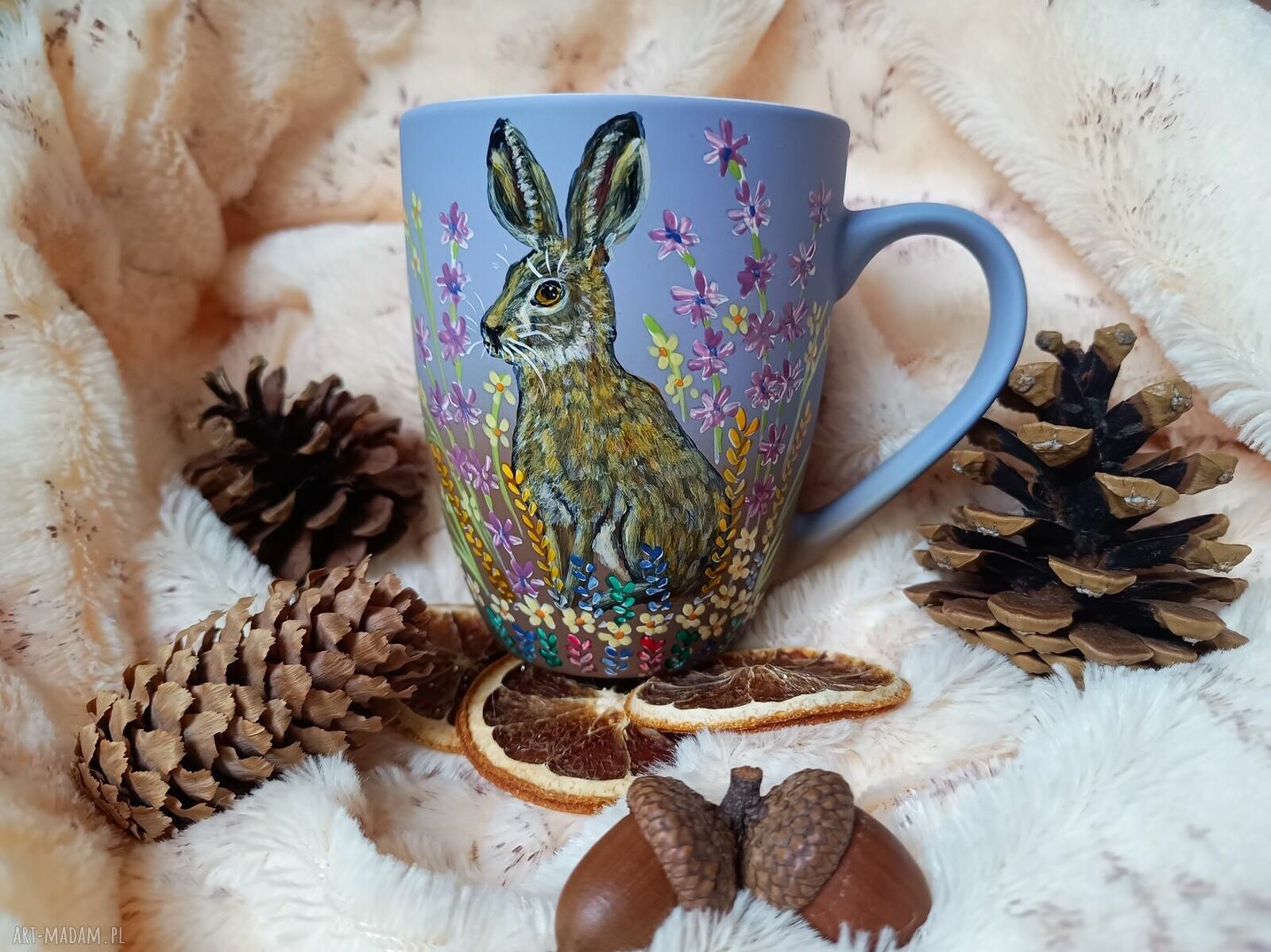 Kubek Szarak-Ona 300 ml - ręcznie malowana porcelana