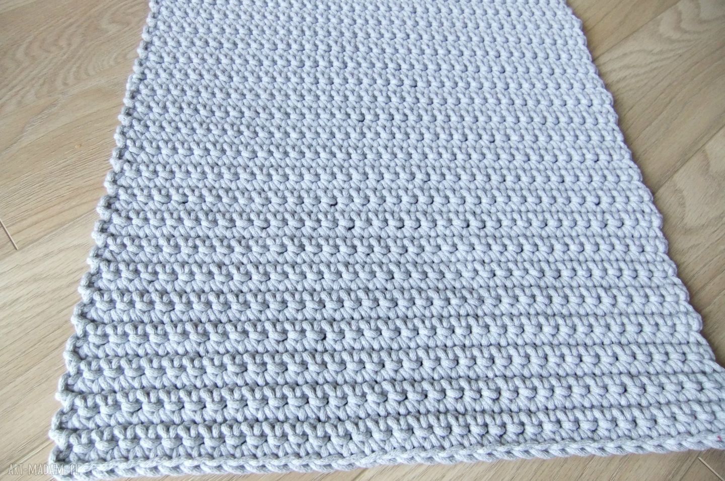 Szare dywaniki ze sznurka 60 x 120 cm