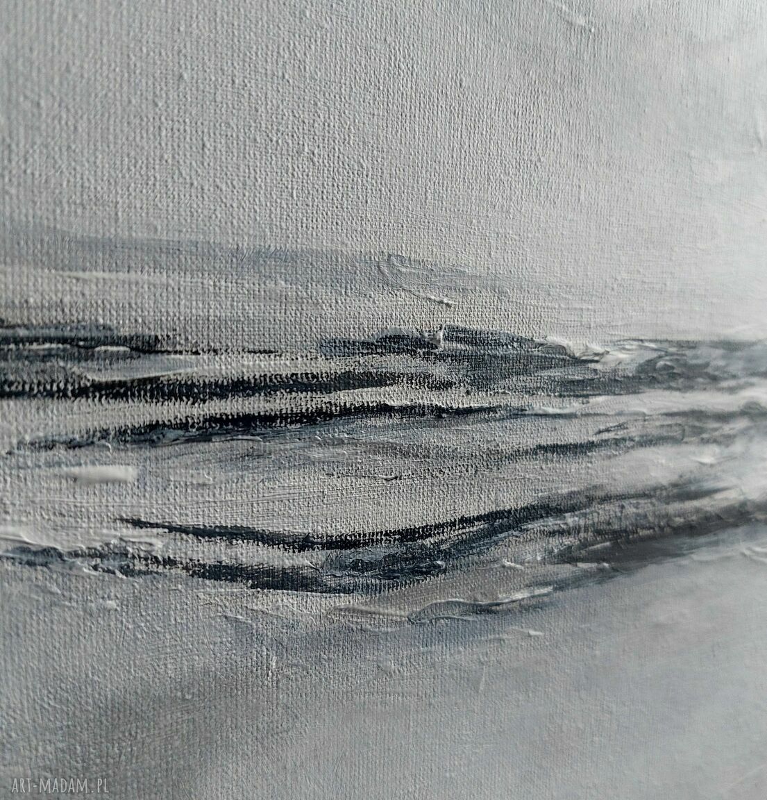 Szare Gesty - obraz akrylowy 40x40 cm (bez ramy, sygnowany)