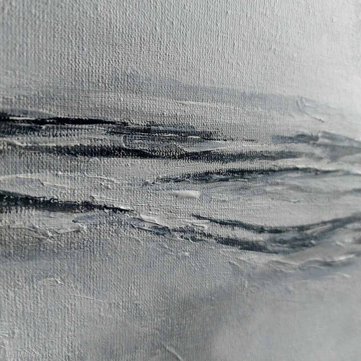 Szare Gesty - obraz akrylowy 40x40 cm (bez ramy, sygnowany)