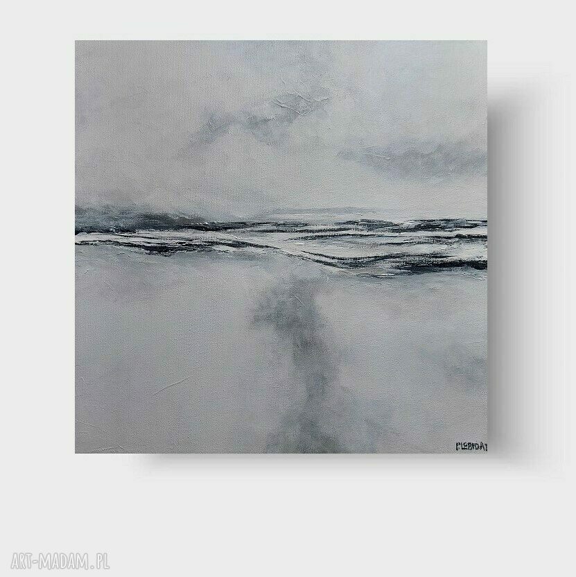 Szare Gesty - obraz akrylowy 40x40 cm (bez ramy, sygnowany)